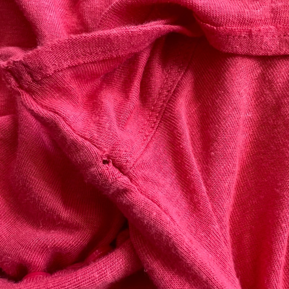 Free People Womens Camelia Peplum Top Red Short Sleeve Scoop Neck Buttons M - Picture 7 of 7